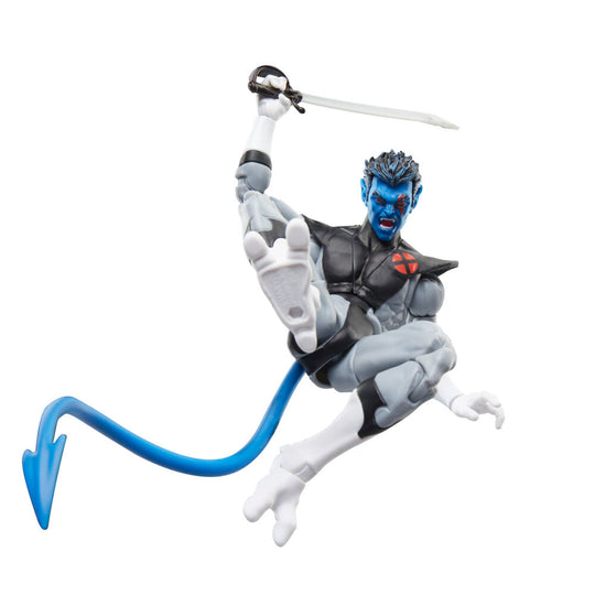 Zoom sur les mains articulées de la figurine Nightcrawler Marvel