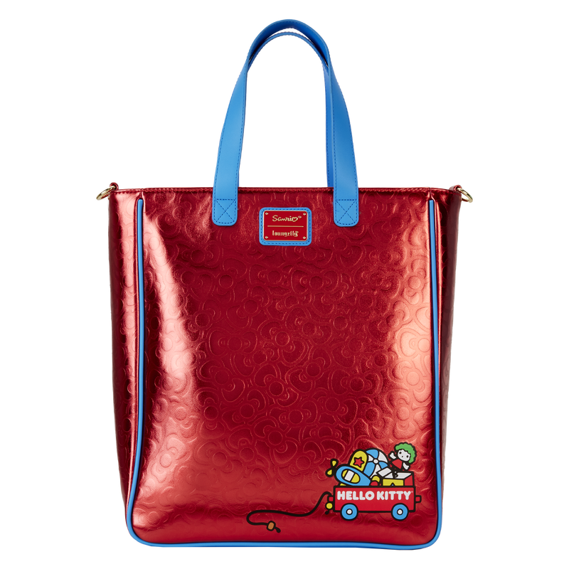 Vue latérale montrant la profondeur de 10 cm du sac tote Loungefly Hello Kitty