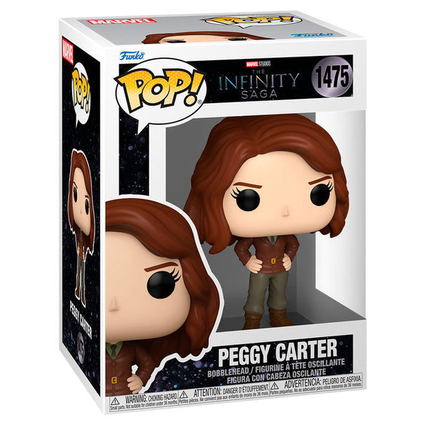 Figurine Funko POP Peggy Carter Marvel Infinity Saga en vinyle de 9 cm dans sa boîte cadeau officielle