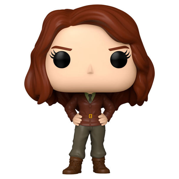 Détail de la figurine Funko POP Peggy Carter Marvel Infinity Saga montrant les couleurs et finitions précises