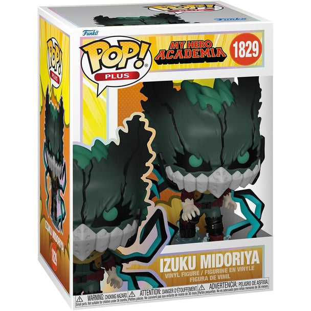 Boîte cadeau officielle FUNKO contenant la figurine POP Plus Izuku Midoriya, parfaite pour collectionner ou offrir