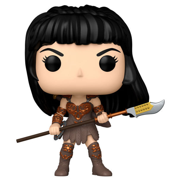 Vue de face de la figurine Funko POP Xena Warrior Princess avec détails et packaging