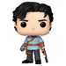 Figurine Funko POP Ash de Army of Darkness en vinyle, vue de face dans sa boîte cadeau