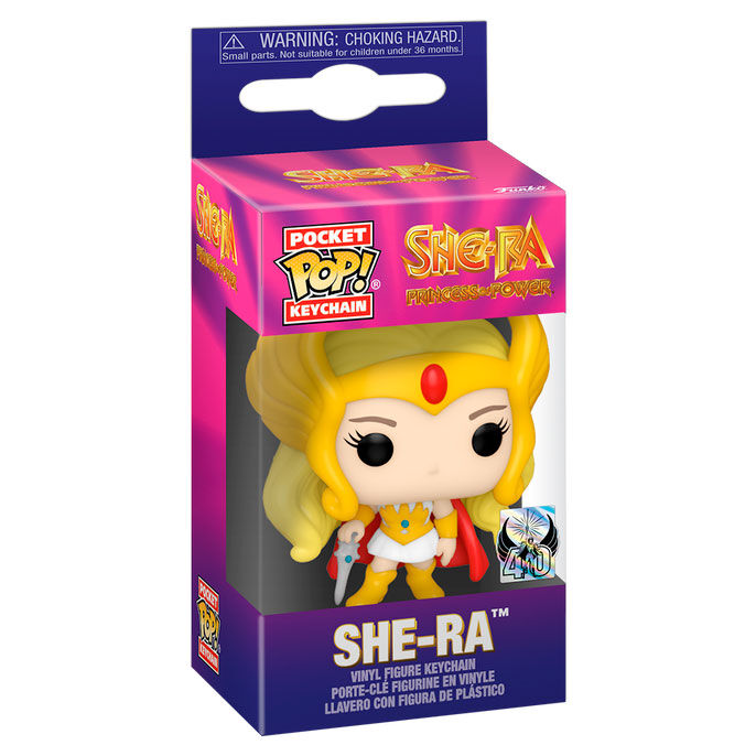 Porte-clés FUNKO Pocket POP représentant She-Ra, Princesse du Pouvoir, avec détails colorés et finition soignée
