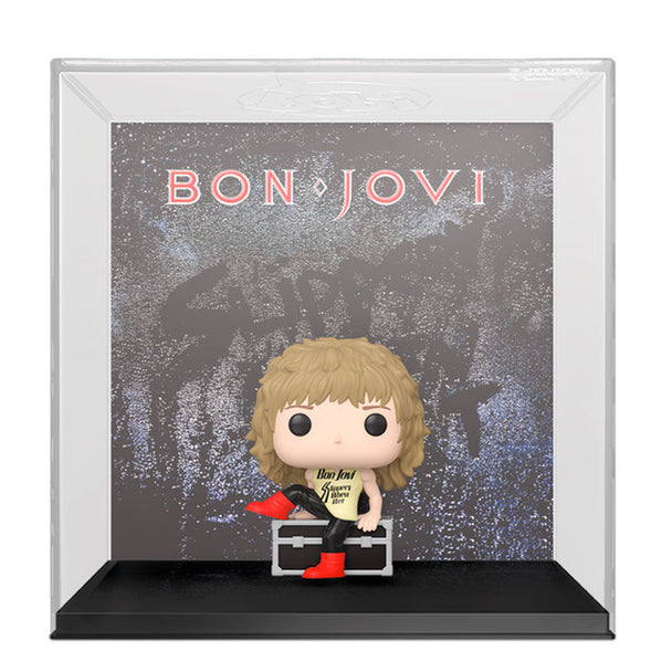 Vue latérale de la figurine Funko POP Bon Jovi Slippery When Wet montrant sa taille compacte et son design soigné