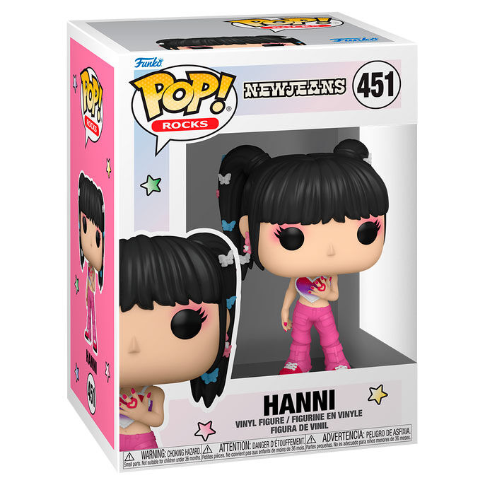 Vue rapprochée de la figurine Funko POP représentant Hanni du groupe K-pop New Jeans
