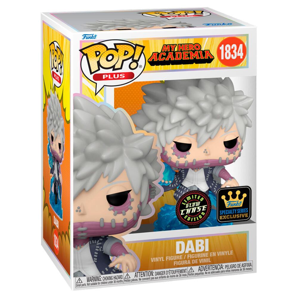 Vue de face de la figurine exclusive Funko POP Dabi édition 5+1 Chase dans sa boîte cadeau