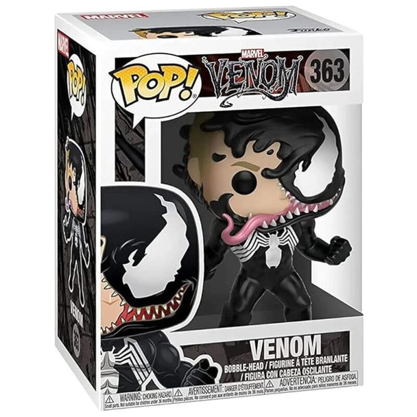 Vue de face de la figurine Funko POP Venom Eddie Brock avec détails du symbiote