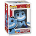 Vue rapprochée de la figurine Funko POP Génie d'Aladdin montrant les détails colorés et son expression joyeuse