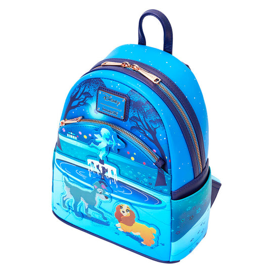 Photo du sac à dos Loungefly Disney avec une fermeture éclair robuste et design soigné
