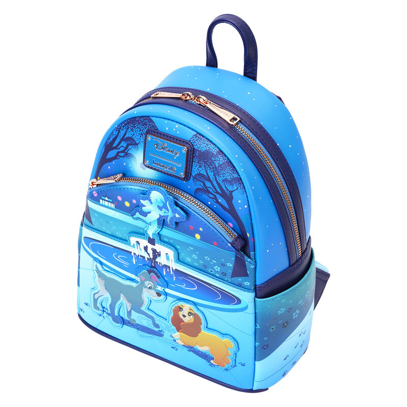 Photo du sac à dos Loungefly Disney avec une fermeture éclair robuste et design soigné
