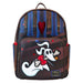 Vue de face du sac à dos Loungefly Disney Zero en simili cuir vegan avec détails dorés et brodés