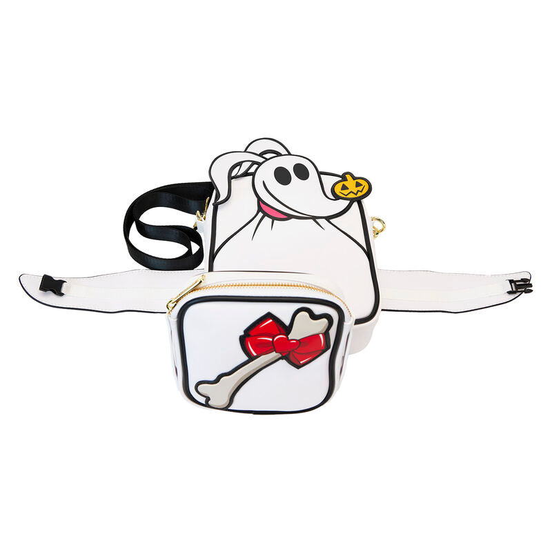 Intérieur du sac Loungefly Disney Zero avec doublure assortie et compartiments fonctionnels