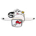 Intérieur du sac Loungefly Disney Zero avec doublure assortie et compartiments fonctionnels