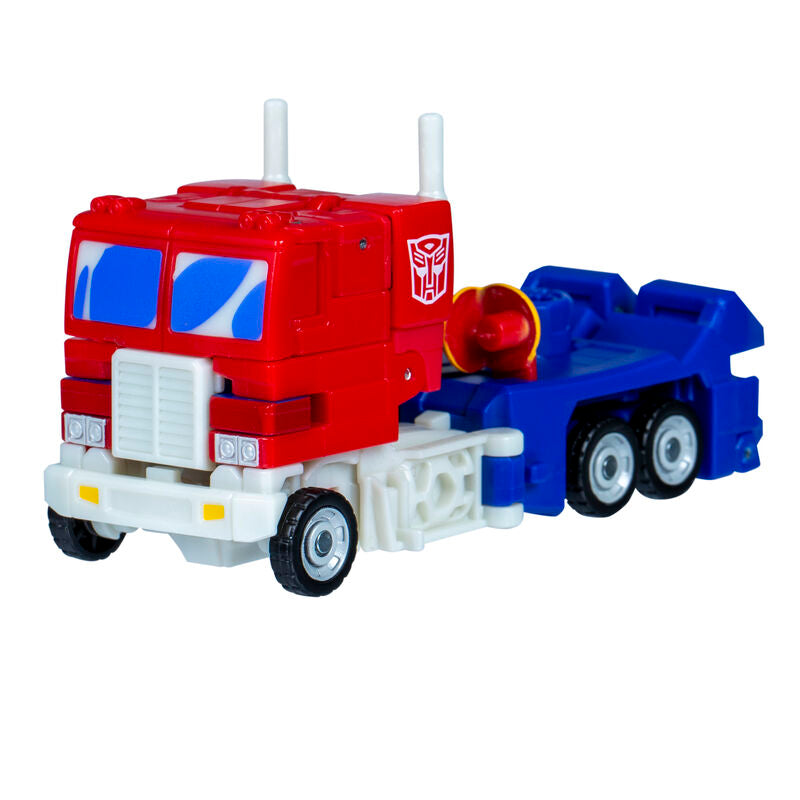 Accessoire hache energon bleu translucide tenu par la figurine Optimus Prime
