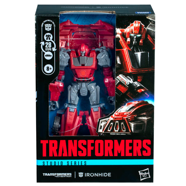 Figurine Transformers Ironhide de 16 cm en mode robot avec double hache energon et fusil laser