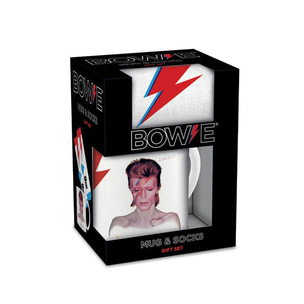 Mug en céramique David Bowie de 315 ml avec design coloré, compatible micro-ondes et lave-vaisselle, présenté sur fond blanc