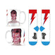 Paire de chaussettes David Bowie taille 36-41 avec motifs originaux, posée à plat sur surface neutre