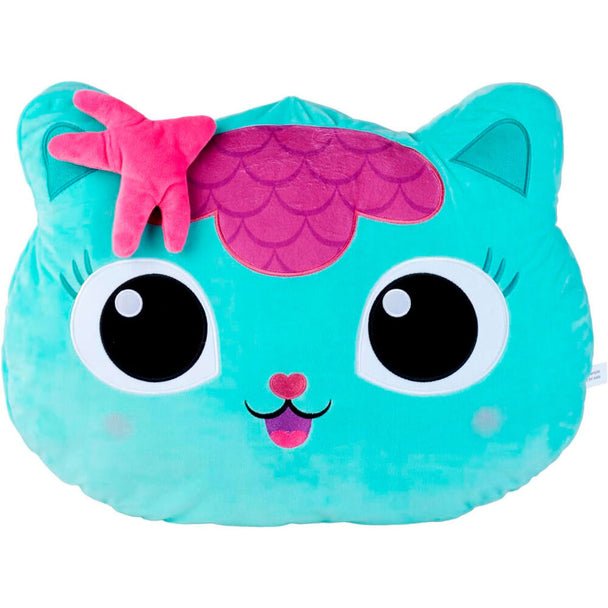 Coussin en peluche Siregata Gabbys Dolls House de 50 cm sur fond blanc, montrant son design doux et coloré