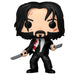 Boîte cadeau de la figurine Funko POP John Wick montrant le packaging officiel et le personnage en vinyle