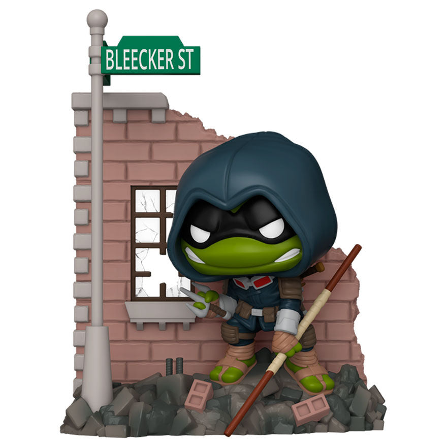 Vue rapprochée de la figurine Funko POP Deluxe Tortues Ninja The Last Ronin montrant les détails du design en vinyle