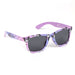 Profil des lunettes de soleil Hello Kitty montrant la forme arrondie des verres