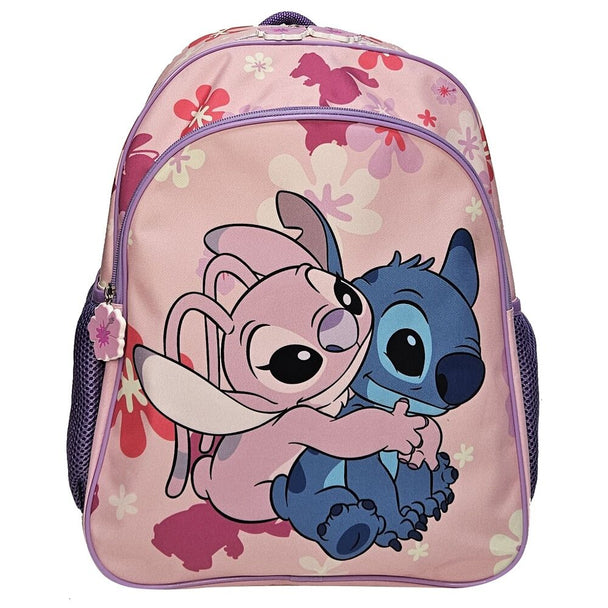 Sac à dos Disney Angel & Stitch 40cm de face avec design coloré et logo MANENTI visible