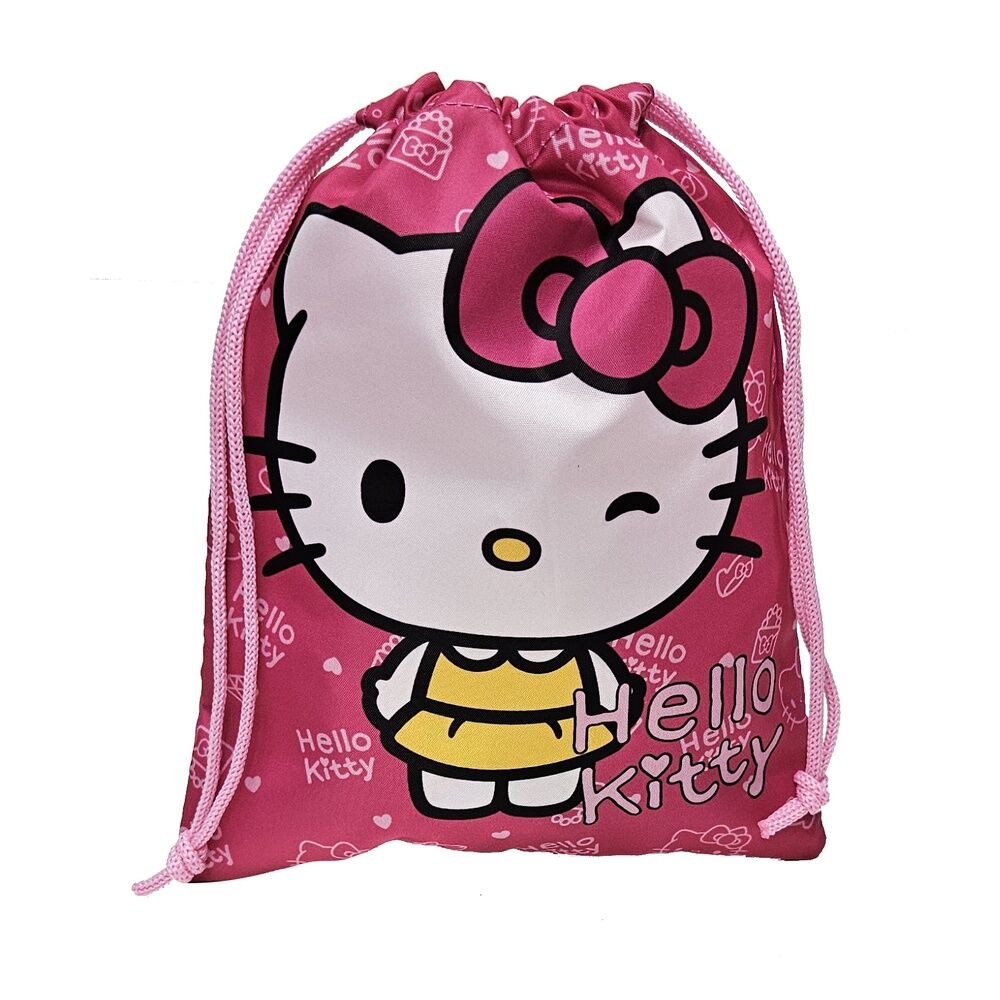 Sac à déjeuner Hello Kitty My Style 25cm de couleur rose avec design original, idéal pour transporter vos repas au quotidien.