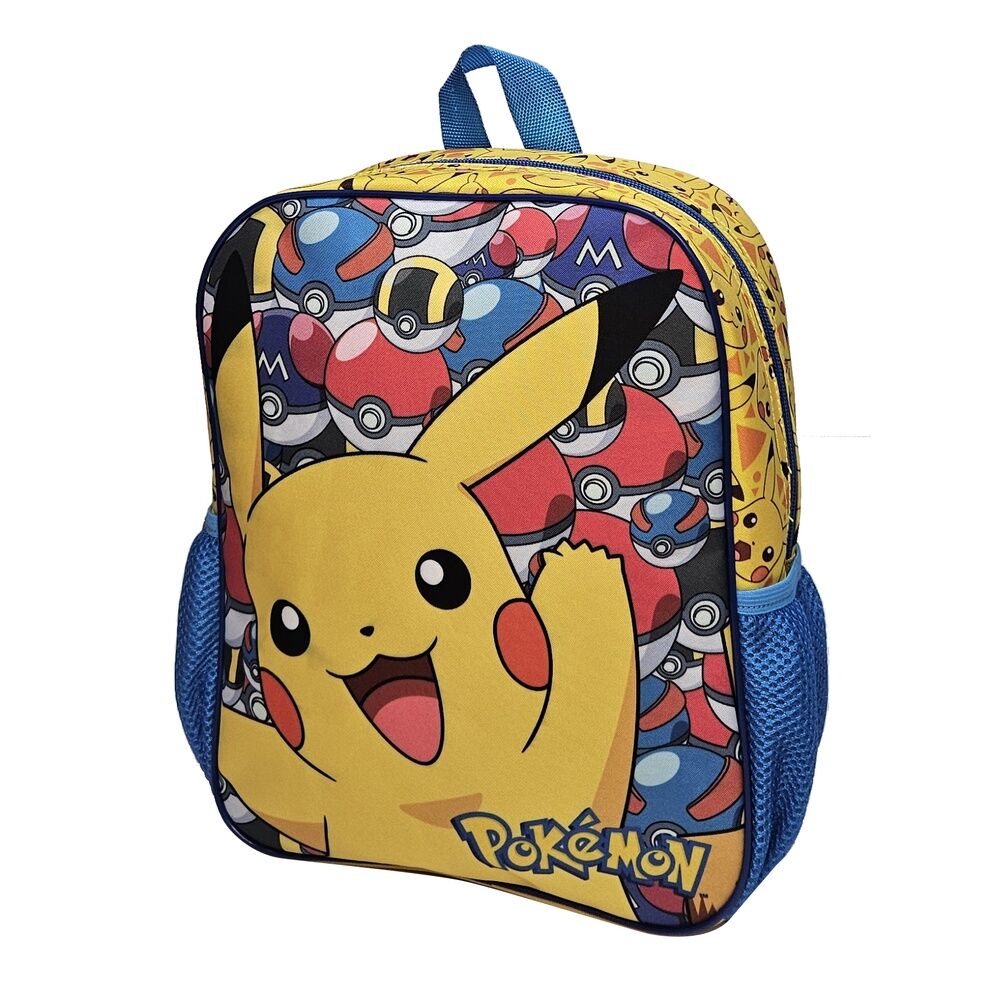 Sac à dos Pokémon classique MANENTI vu de face avec motifs colorés et logo distinctif