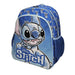Sac à dos Disney Stitch 40 cm de marque MANENTI posé sur une table, montrant son design coloré et ses dimensions.
