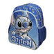 Sac à dos Disney Stitch 40 cm de marque MANENTI posé sur une table, montrant son design coloré et ses dimensions.