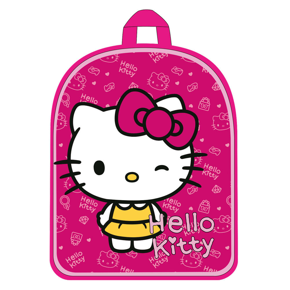 Sac à dos Hello Kitty My Style 30cm de couleur rose avec le logo MANENTI visible, parfait pour enfants.