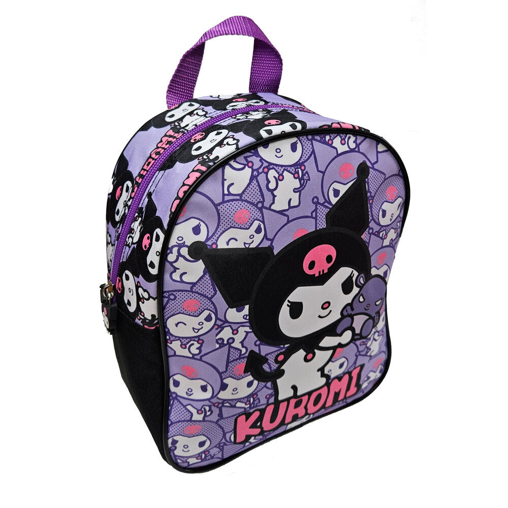 Sac à dos Hello Kitty Kuromi MANENTI de 29cm, design compact et coloré, idéal pour un usage quotidien.