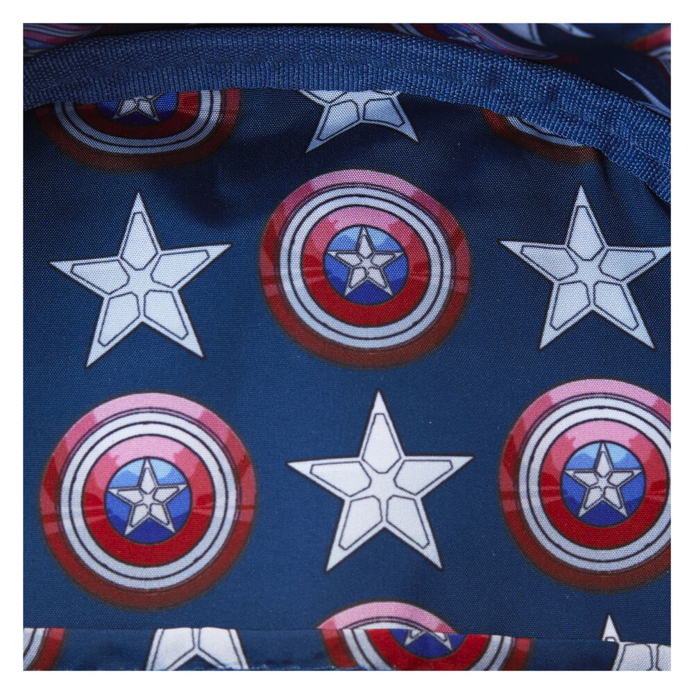 Vue arrière du sac à dos Loungefly Marvel avec bretelles confortables et réglables