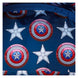 Vue arrière du sac à dos Loungefly Marvel avec bretelles confortables et réglables