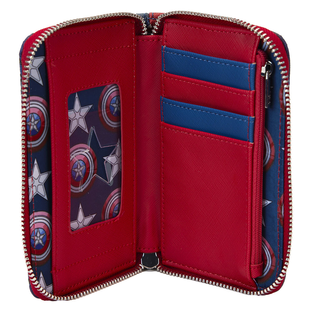 Doublure intérieure assortie avec imprimé exclusif du portefeuille Captain America