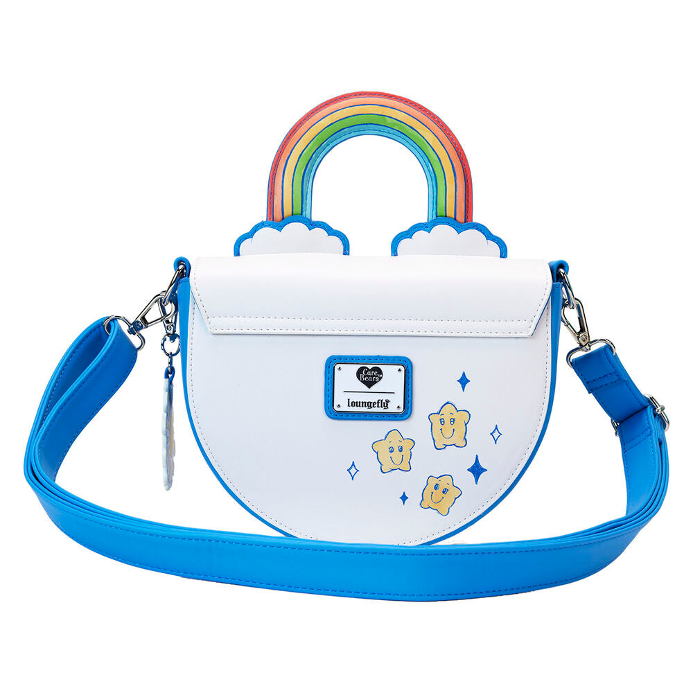 Poignée supérieure en forme d'arc-en-ciel du sac LOUNGEFLY Care Bears Rainbow en cuir vegan