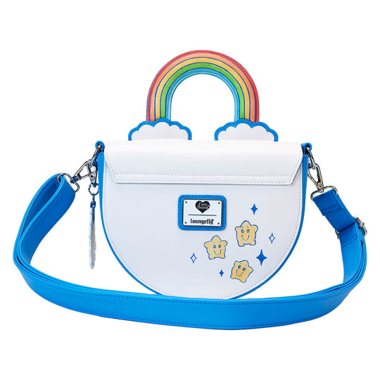 Poignée supérieure en forme d'arc-en-ciel du sac LOUNGEFLY Care Bears Rainbow en cuir vegan