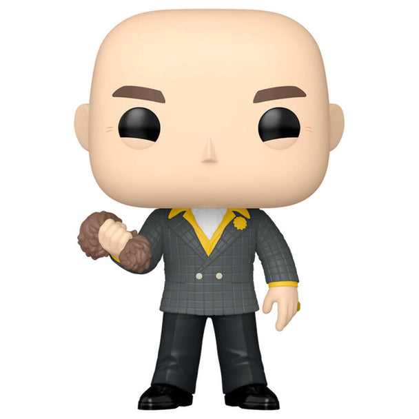 Figurine Funko POP Lex Luthor 1979 Chase en vinyl de 9 cm, issue du film Superman the Movie, vue de face avec boîte cadeau.