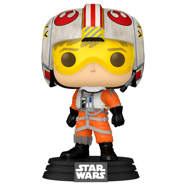 Figurine Funko POP de Luke Skywalker Red 5 en vinyle, hauteur 9 cm, présentée dans sa boîte cadeau officielle FUNKO