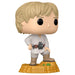 Figurine Funko POP Luke Skywalker Star Wars de 9cm en vinyle dans sa boîte cadeau collector, vue de face.