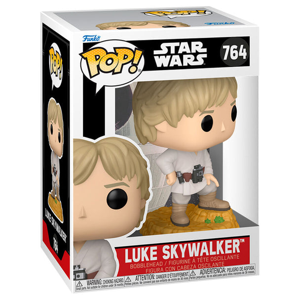Boîte collector de la figurine Funko POP Luke Skywalker Star Wars, avec illustration et branding FUNKO visibles.