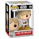 Boîte collector de la figurine Funko POP Luke Skywalker Star Wars, avec illustration et branding FUNKO visibles.