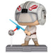 Figurine Funko POP Luke Skywalker de Star Wars en vinyle, hauteur 9 cm, avec télécommande, présentée dans une boîte cadeau.