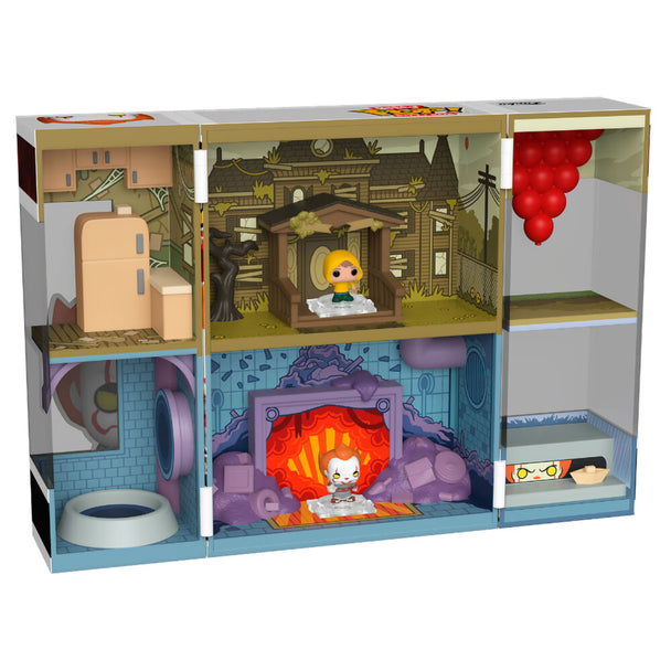 Figurine Bitty POP Boxes Pennywise's Lair de FUNKO vue de face avec détails précis et couleurs vives