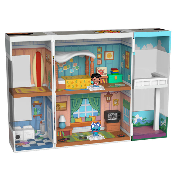 Figurine FUNKO Bitty POP Stitch de Disney vue de face avec détails colorés et dimensions compactes