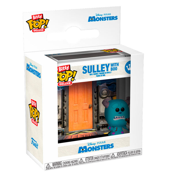 Figurine Deluxe Funko Bitty POP de Sulley de Monsters Inc. avec détails précis et couleurs vives