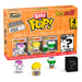 Gros plan sur la figurine Bitty POP Kid Buu de Dragon Ball Z dans son boîtier acrylique avec socle détachable