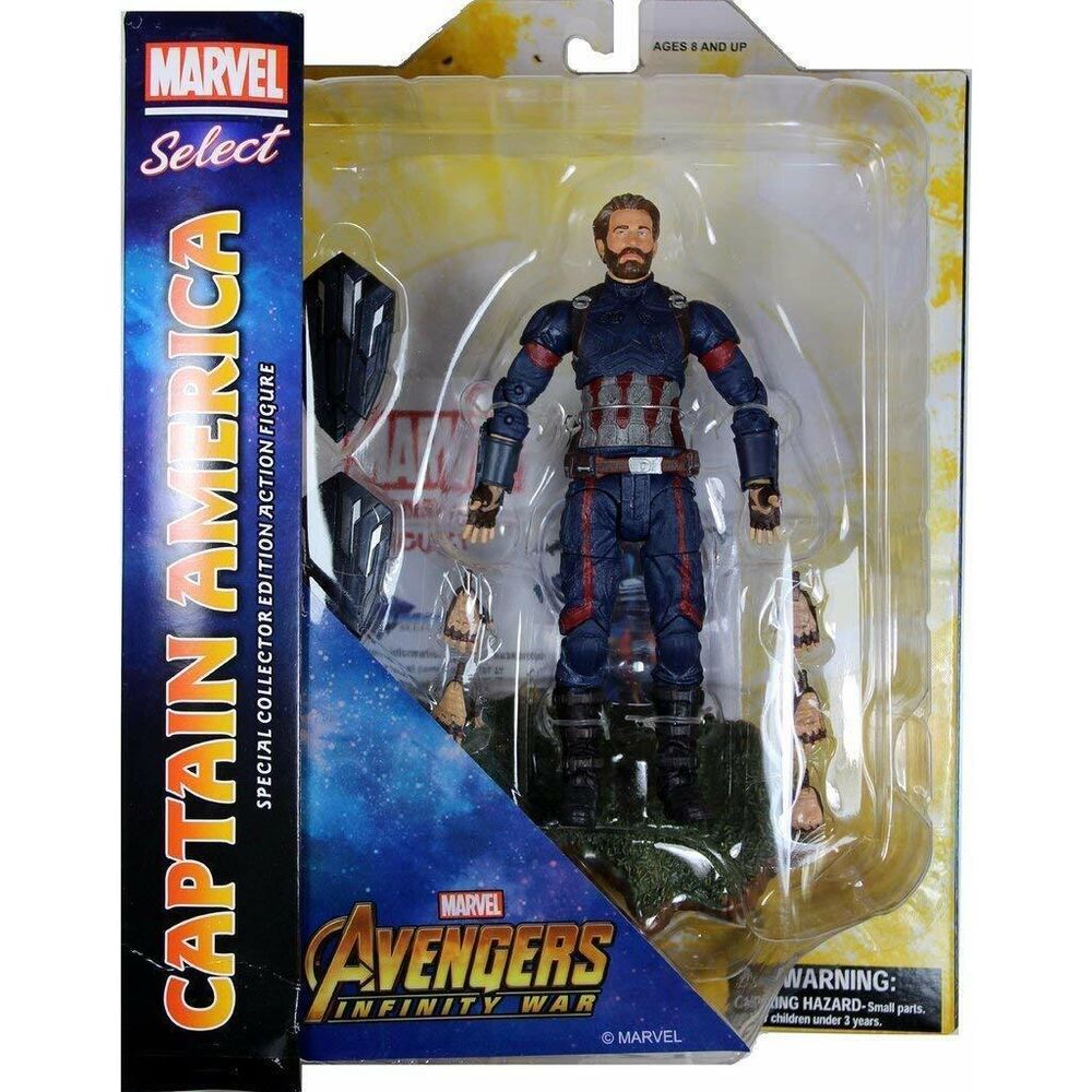 Accessoires interchangeables de la figurine Captain America, incluant un bouclier et des mains supplémentaires