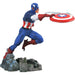 Vue latérale de la statue Captain America Marvel Comic Gallery mettant en avant la posture héroïque